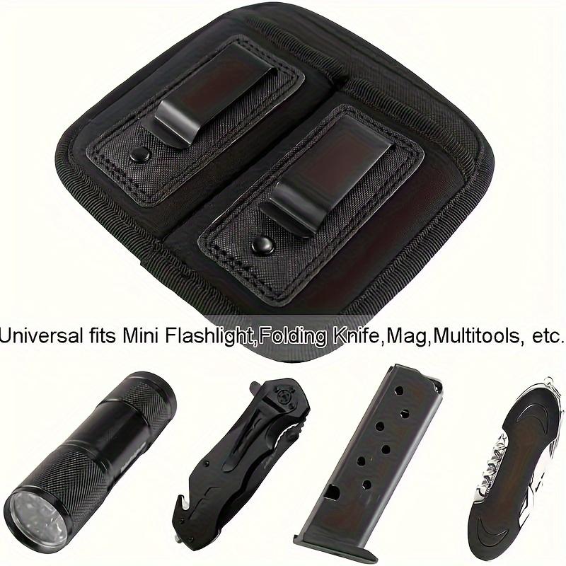 Outdoor Universal Two Slots Mag Pouch, Double Stack Magazines Pouch With Belt Clips For 9mm