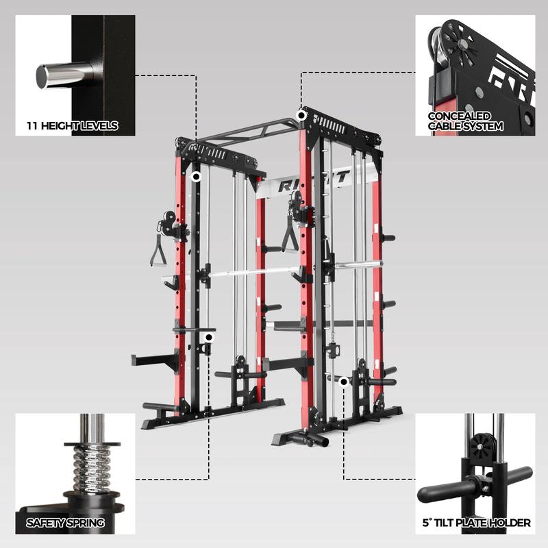 Upgrade M1 2.0 Multi-functional Smith Machine with Powerful Storage System smith machine squat machine power rack