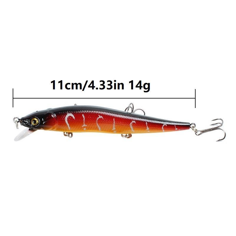 3D Eyes Artificial Fishing Lure, 10pcs set Simulation Fishing Bait with Separator Ring & Barbed Hook, Fishing Accessories for Outdoor Fishing