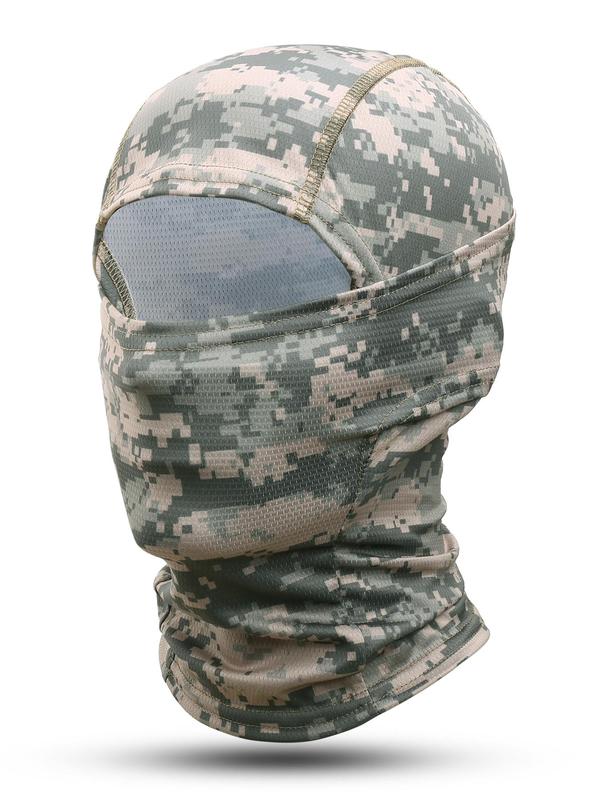 Unisex Sporty Camouflage Pattern Face Covering Mask,  Breathable Balaclava Cap for Men & Women, Quick Drying Sports Face Mask for Outdoor Activities