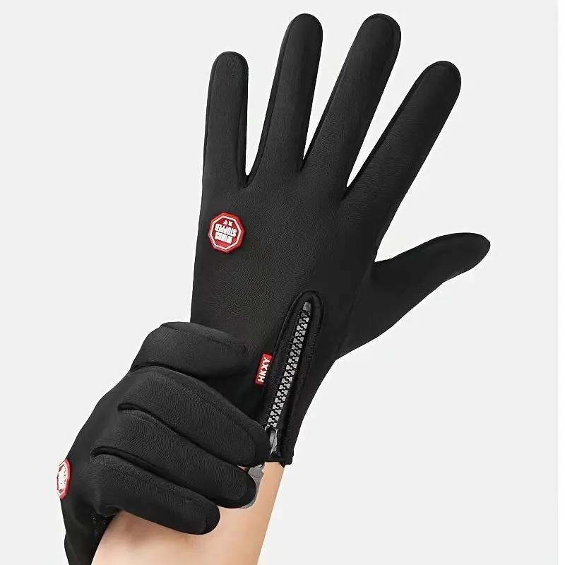 3 Pairs of Thermal and Windproof Gloves, Compatible with Touch Screen, Non-Slip, Waterproof, Cycling Sports Gloves, Comfortable and Warm, Made of Polyester Fabric, Suitable for Outdoor Sports Enthusiasts, Winter Skiing and Cold Weather Activities, Indepen