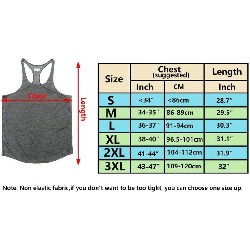 Men's Bodybuilding Stringer Tank Tops Y-Back Gym Fitness Workout Training Running T-Shirts Athletic Quick Dry Top