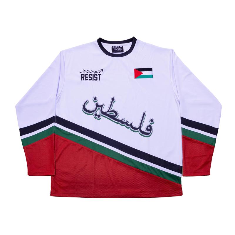 Falastin White Oversized Hockey Jersey