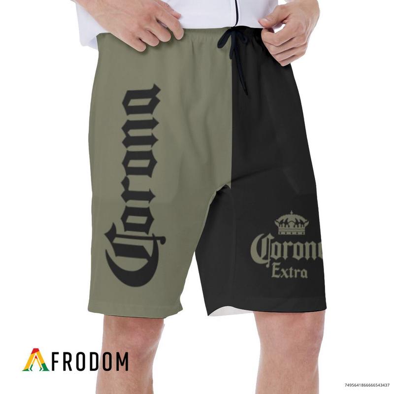 Basic Corona Beer Swim Trunks, Hawaiian Shorts For Men Dad Friend, Aloha Shirt, Trendy Gift