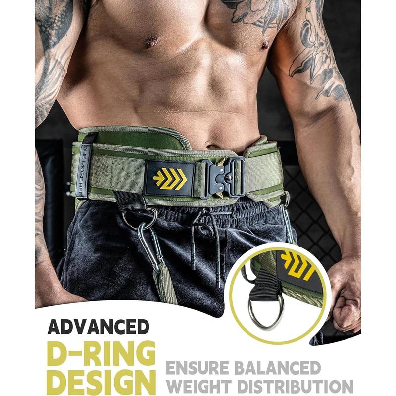 MANUEKLEAR Quick Locking Weighted Belt, Double-Layer Dip Belt for Weight Lifting, Weighted Pull Up Belt for Powerlifting Squat