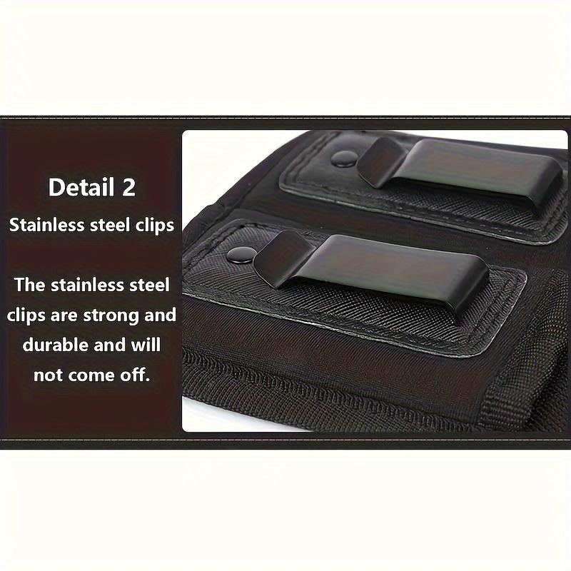 Outdoor Universal Two Slots Mag Pouch, Double Stack Magazines Pouch With Belt Clips For 9mm