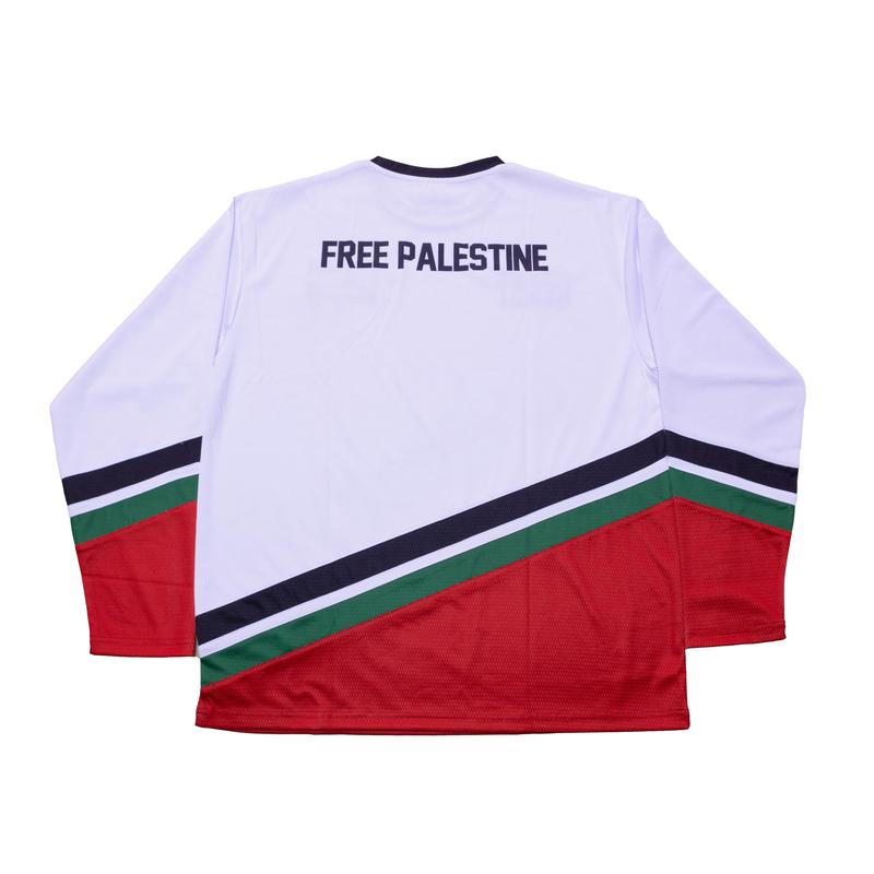 Falastin White Oversized Hockey Jersey