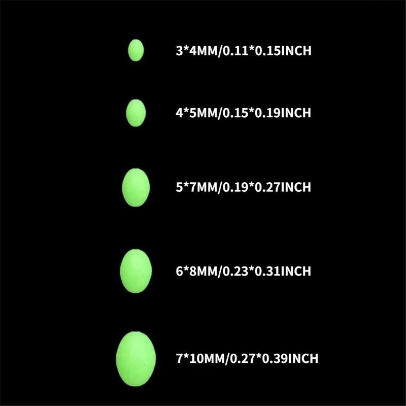 Luminous Fishing Lure Beads, 375pcs box Mixed Size Glow in The Dark Floating Fishing Beads, Fishing Accessories for Night Fishing