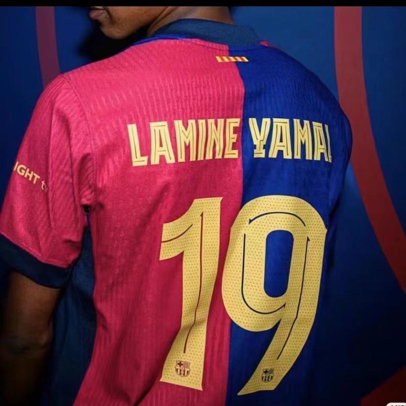 Yamal 19 Jersey 24-25 Season Home Jersey  Sports Short Sleeve Barcelona