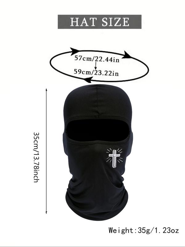 2 in 1 Cross Print Balaclava Face Mask, Summer Cooling Neck Gaiter, UV Protector Motorcycle Ski Scarf for Men Women