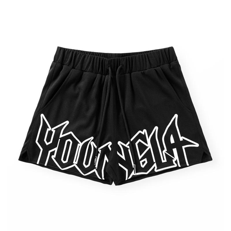 Youngla Basketball Shorts for Men and Women - Quick Dry and Breathable with Slogan Design