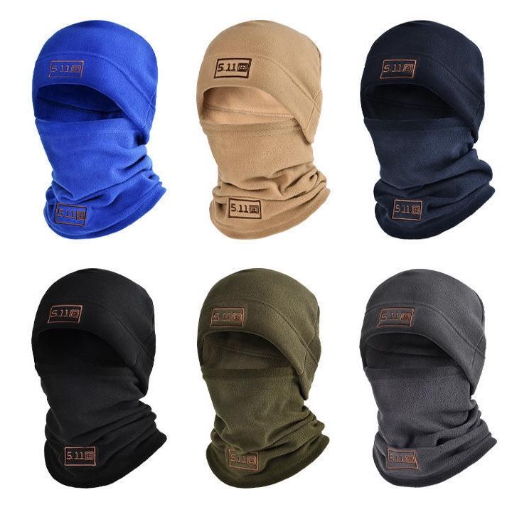 YMIBAOK hat and head cover fleece hat set tactical warm neck gaiter for men and women autumn winter thick outdoor sports cycling cold-resistant hat