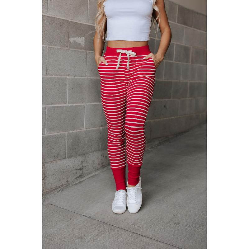 Ampersand Avenue Triple Stretch Joggers - Peppermint Stripe