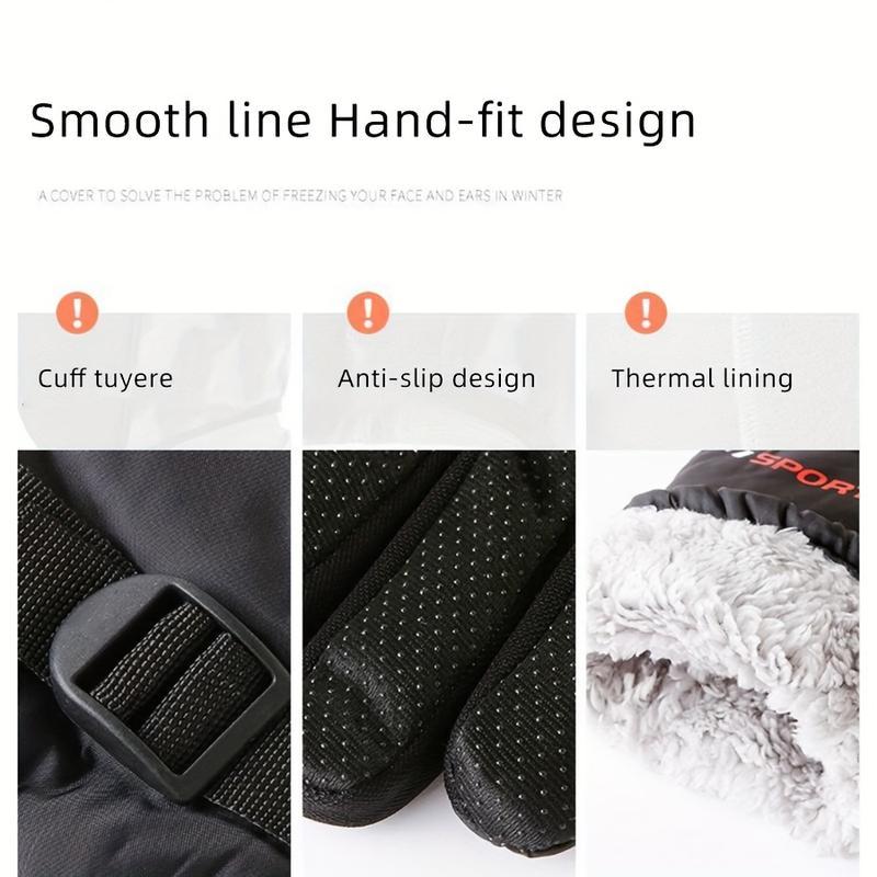 Ymibaok Winter Gloves for Men and Women - Windproof and Waterproof for Cold Weather, Snow Gloves for Skiing, Warmth, Thermal Energy, Touchscreen Fingers, Driving, Hiking, Motorcycle Riding, Insulated Material basketball accessories