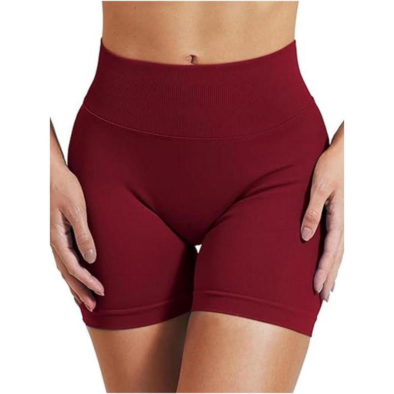 Women's Solid High Waist Sports Shorts, Breathable Comfortable High Stretch Skinny Shorts,Â Gym Shorts, Ladies Sportswear for Indoor Outdoor Wear 04