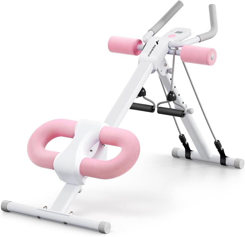 Ab Machine for Abs Workout at HomeGym - Adjustable and Foldable withKnee Protection