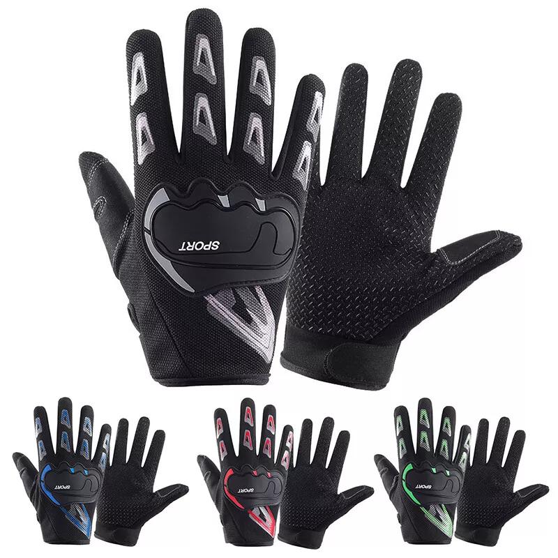 1 pair of cycling full-finger gloves, non-slip breathable gloves, shockproof tactical gloves, suitable for cycling, driving, bicycle racing, mountain bike sports