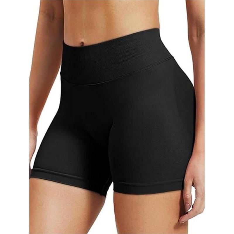 Women's Solid High Waist Sports Shorts, Breathable Comfortable High Stretch Skinny Shorts,Â Gym Shorts, Ladies Sportswear for Indoor Outdoor Wear 04