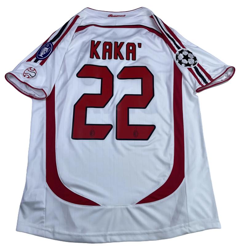 AC Milan 06-07 UEFA Champions League final version of Kaka short-sleeved jersey Inzaghi team uniforms retro suit soccer uniformssports classics