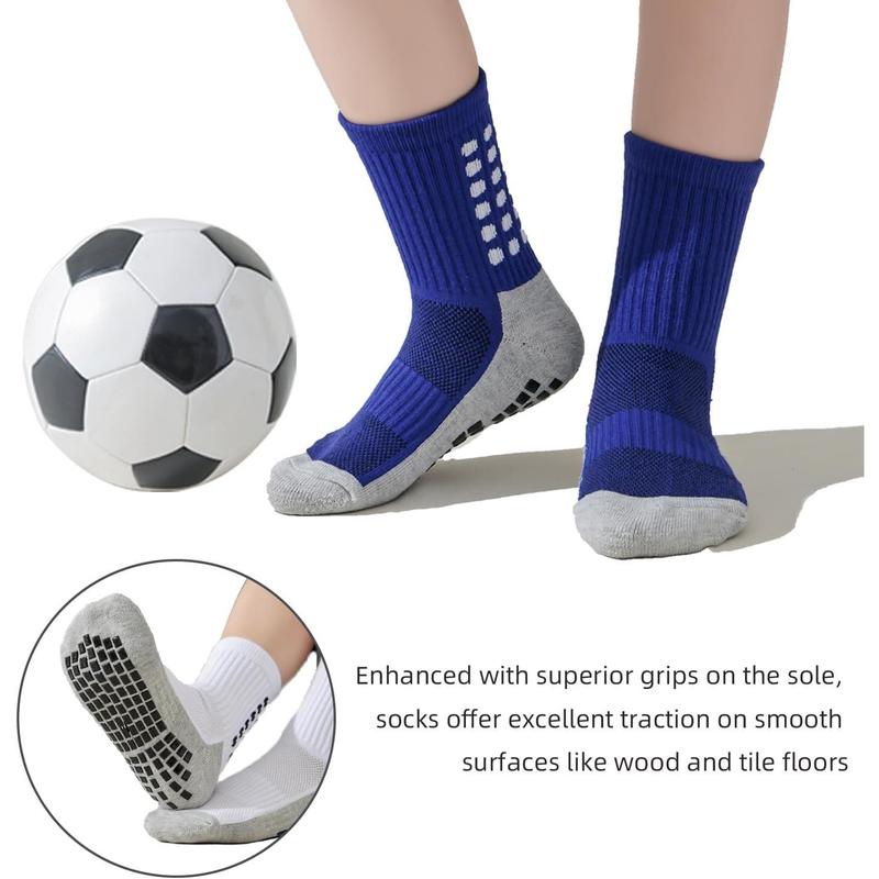 Boys Soccer Socks Athletic  Socks  Grip Soccer Socks For Boys Girls 5 Pack 4-14