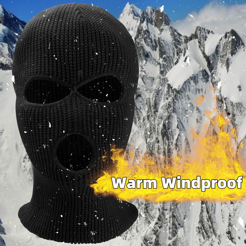 3 Hole Full Face Ski Mask Winter Cap Balaclava Hood Beanie Warm Tactical Hat