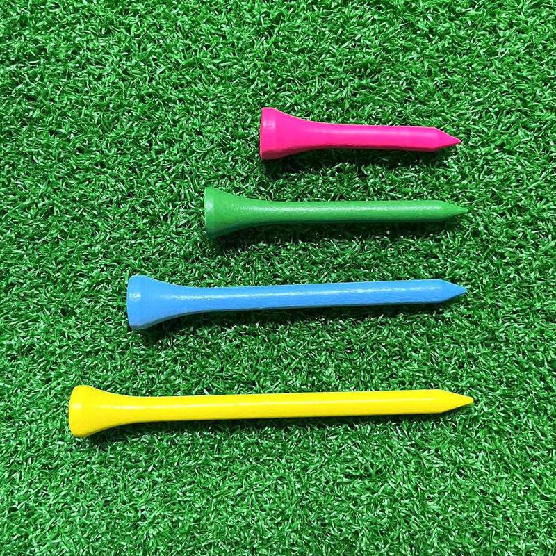 Multicolor Golf Tee Pegs, 100pcs Wooden Golf Tee Ball Holder, 83mm 70mm 54mm 42mm Lightweight Golf Nails, Golf Accessories