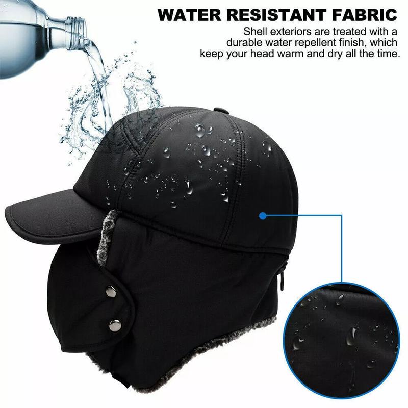 Men Women Winter Hat Aviator Snow Ski Waterproof Warm Hat Cap,Ear Flap Trapper Hat Thermal