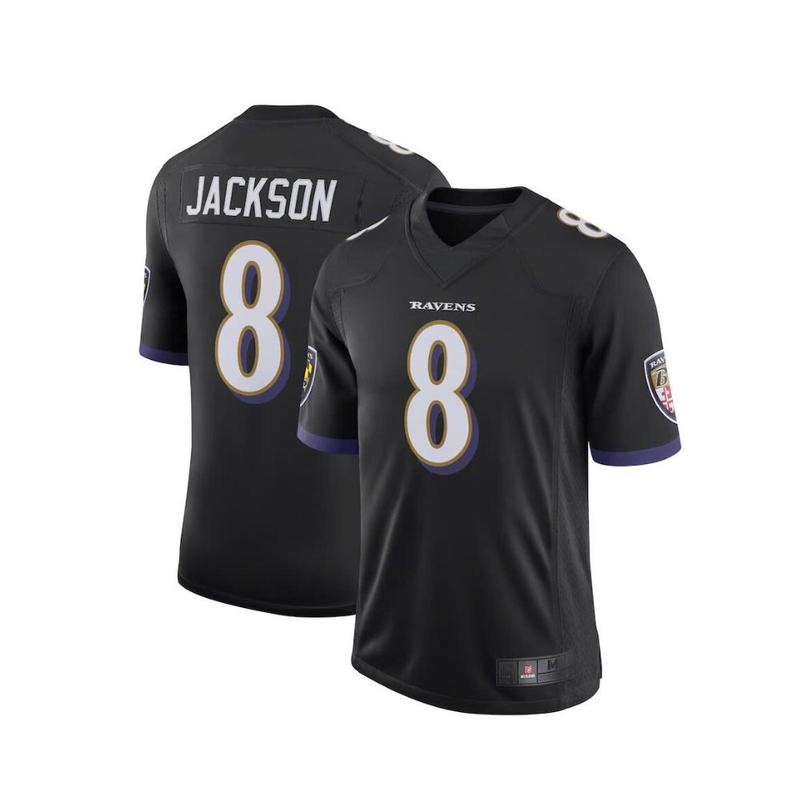 #8Jackson Ravenss Limited Jersey - Black - NFLL - sports jersey top - fan jersey - Perfect gift for both men and women for all occasions Christmas Halloween New Year Sports - thoughtful, practical gift - Best price