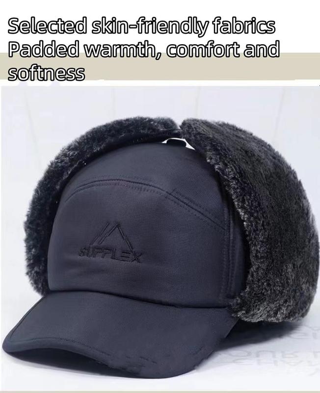 Hat men and women winter warm anti cold padded and thickened motorcycle mask Winter Essentials Warm Hat, Thicken Faux Fur Outdoor Sports Hat with Removable Face Mask, Outdoor Sports winter warm winter essential