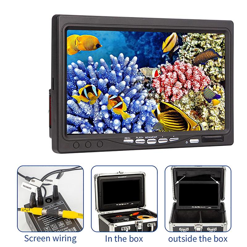 Underwater Fishing Camera with 12 LED Lights, 1 Set 7 Inch Large Screen HD Underwater Camera for Ice Lake Boat Kayak Fishing, Fishing Lights, Fishing Accessories, Fishing Gear