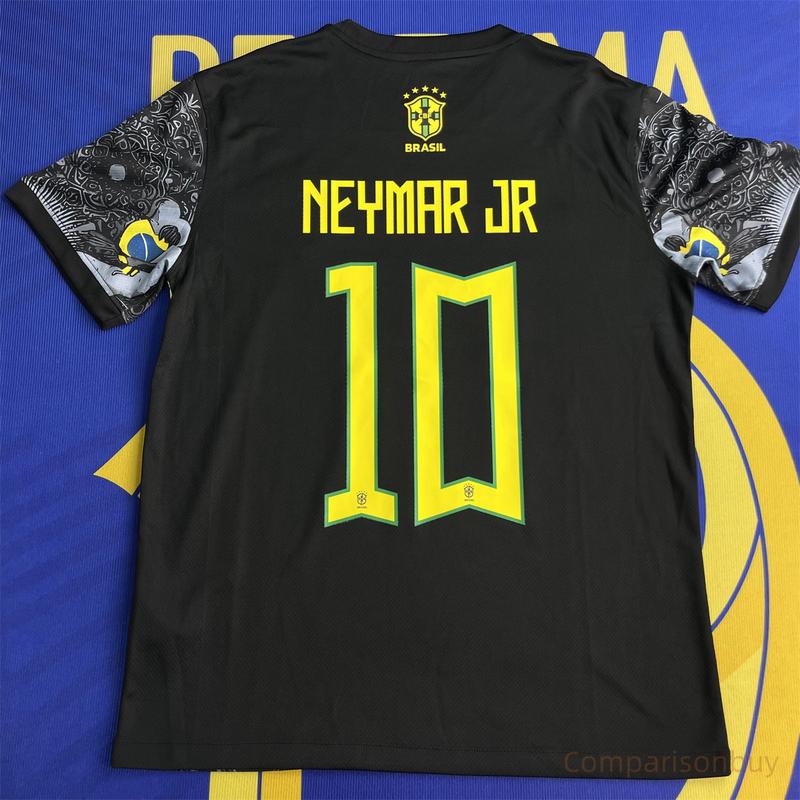 24 25 Brazil National Team Short Sleeve Training Jersey 10 Neymar JR Soccer Jersey