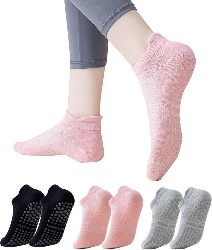 Grip Socks for Women Pilates Grip Socks Non Slip Yoga Sock with Grips for Barre