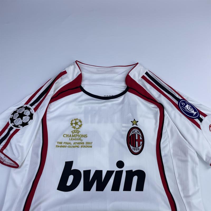 AC Milan 06-07 UEFA Champions League final version of Kaka short-sleeved jersey Inzaghi team uniforms retro suit soccer uniformssports classics