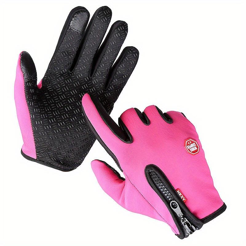 Men's Winter Gloves Touch Screen, Waterproof and Windproof Motorcycle Gloves for Cold Weather, Outdoor Sports Warmth, Fleece Skiing