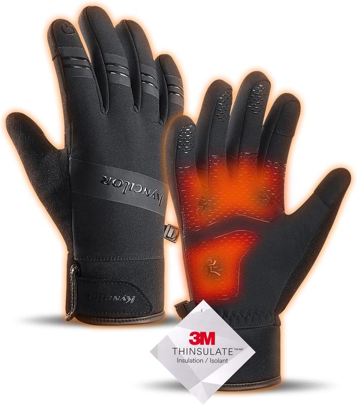 10 Winter Gloves Waterproof Windproof Men Women - Touch Screen Thermal Warm Ski Gloves, with Non-slip Grip and Soft Lining for Cold Weather Running, Cycling, Biking, Driving, Hiking, Golf, Snow