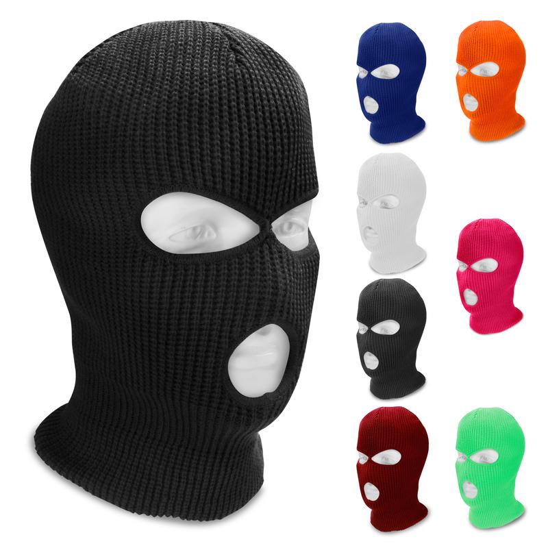 3 Hole Full Face Ski Mask Winter Cap Balaclava Hood Beanie Warm Tactical Hat