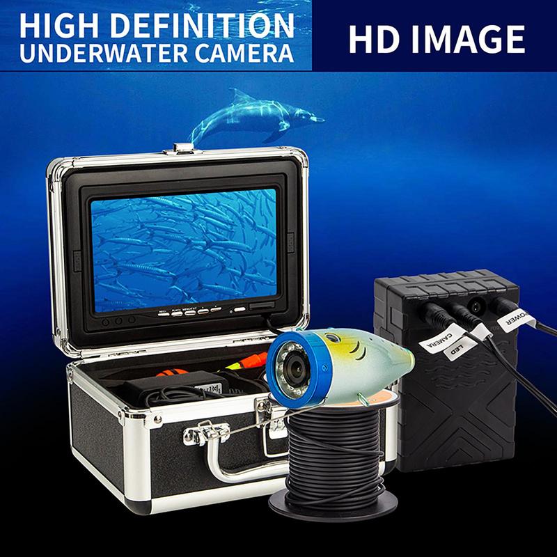 Underwater Fishing Camera with 12 LED Lights, 1 Set 7 Inch Large Screen HD Underwater Camera for Ice Lake Boat Kayak Fishing, Fishing Lights, Fishing Accessories, Fishing Gear