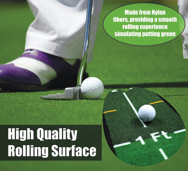 Sanxor Golf Putting Practice Mat, Extra Slim For Easy Storage, For Experience Golfer Pre-Game Home Practice