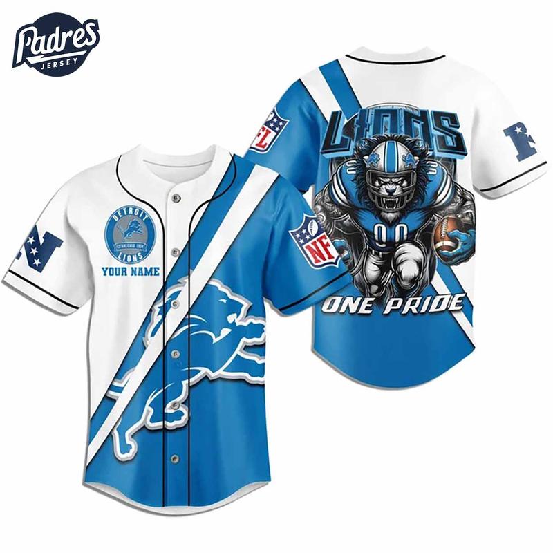 Custom DetroitxLions Football Mascot Baseball Jersey,Jersey Outfit, Baseball Jersey Merch,Trending Jersey Summer Trendy Jersey Shirt Gift For Baseball Lover, Jersey Outfit, Baseball Jersey Merch, Jersey Shirt For Him For Her Birthday