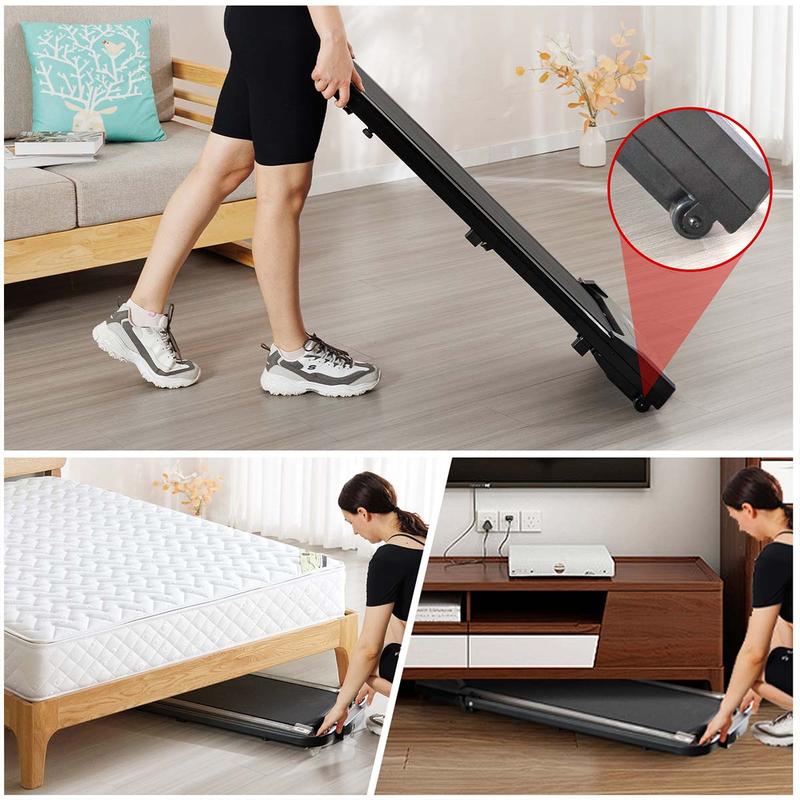 Walking Pad with Handle, 265 lbs Capacity Under Desk Treadmill for Home, Portable Treadmill with Remote Control, Exercise Treadmill for Home Office Fitness, Walking, Jogging, and Low-Impact Exercises, Workout Equipment