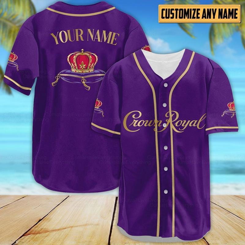 Crown Royal Baseball Jersey Shirt, Personalized Baseball Jersey, Custom Name and Color Jersey Shirt, Crown Royal Baseball Tee, Shirt For Men, Classic Jerseys, Jersey Shirt