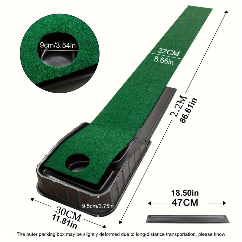 Sharpen Your Putting Skills with the Ultimate Indoor Golf Mat: Auto-Ball Return, Behind-the-Hole Collector, Perfect for All Weather Practice Telescopic Golf