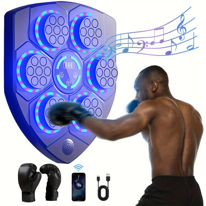 2024 Upgrade Music Boxing Machine, Smart Wireless Pro Boxing Trainer with Boxing Gloves, Wall Mounted Punching Machine with Real-Time Feedback, Adjustable Speeds, Modes, Music Boxing Target for Home Gym Fitness Workout