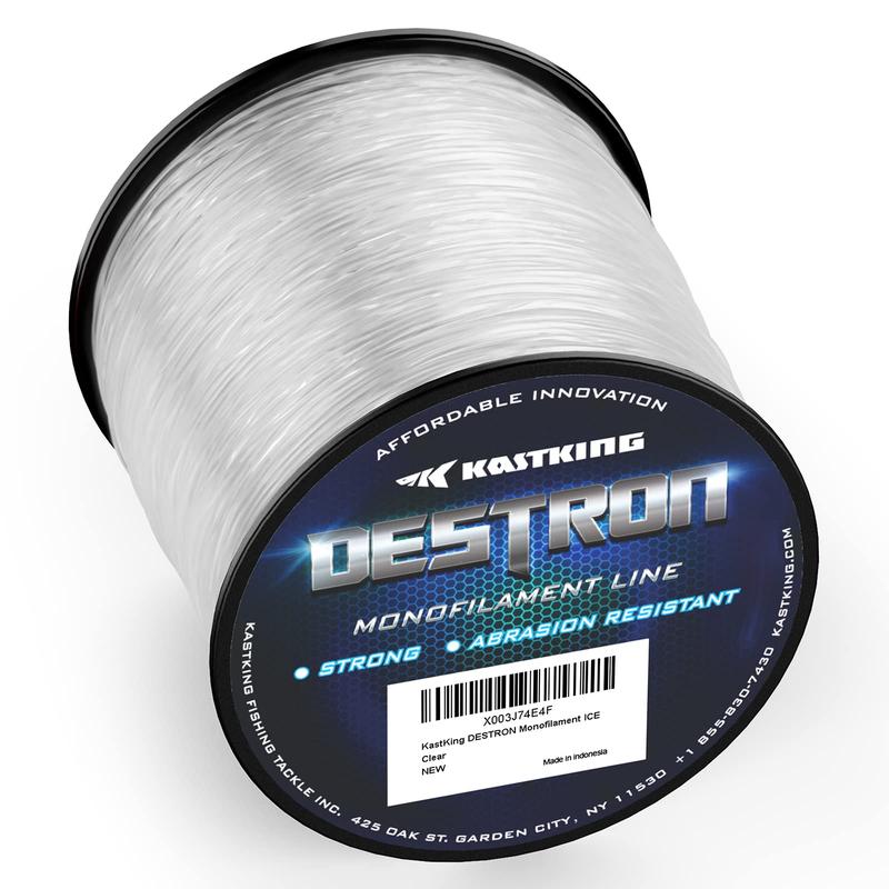 KastKing Destron ¼ LB Monofilament Fishing Line Spools Mono Line, High Abrasion Resistance, Lower Light Refraction, Lower Memory Extruded Nylon Monofilament Line, for Freshwater & Saltwater