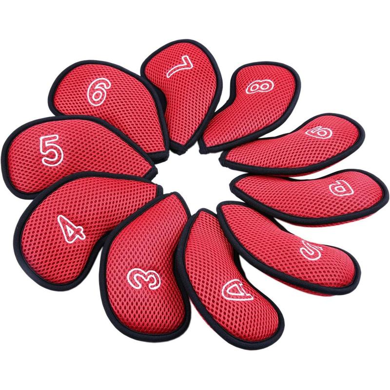 10count count New Meshy Golf Iron Covers Set Golf Club Head Cover Fit Most Irons