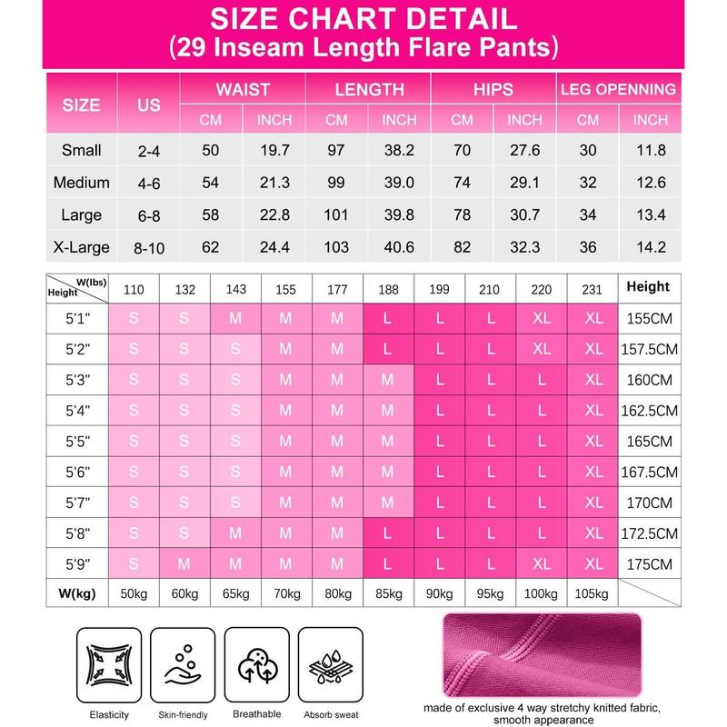 2024OMKAGI Butt Lifting Flare Leggings For Women Tummy Control Wide Leg Flared Yoga Pants