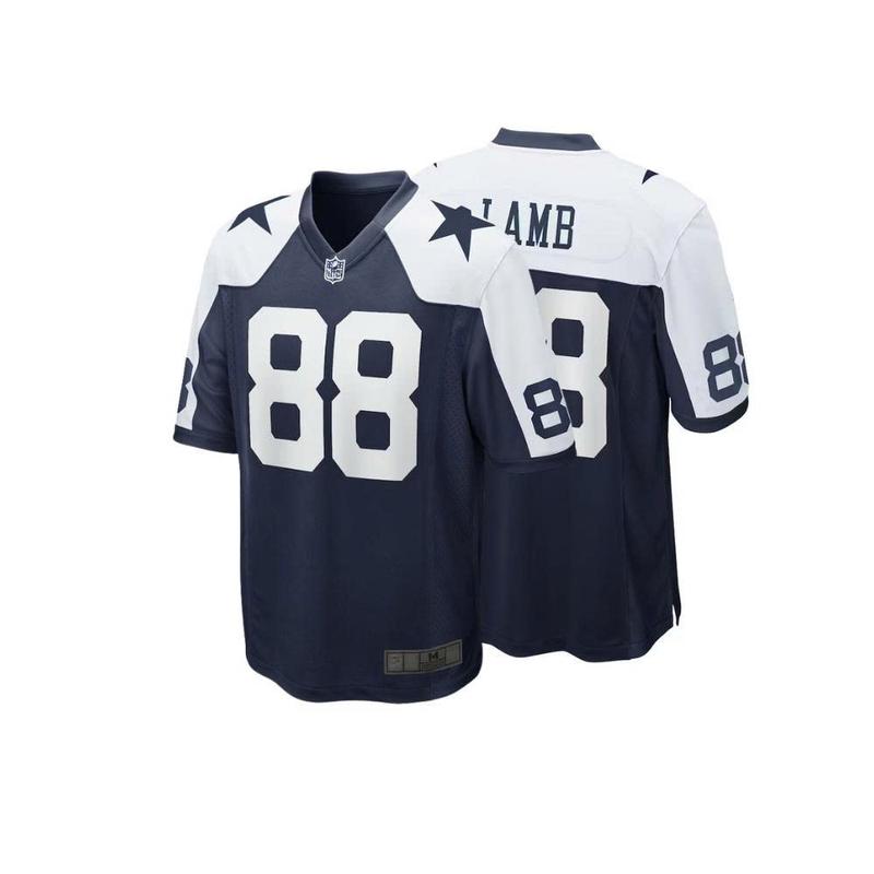 Men's CeeDeee Lambb Navy Dallass Cowboyss Game Team Jersey, Fan merchandise, Breathable jersey, Sport football jersey, Outdoor sport