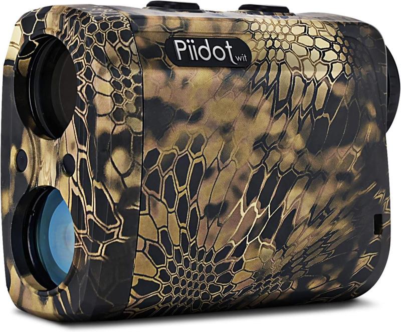 PIIDOTWIT Golf Rangefinder with Slope 600 Yard Rangefinder 6x24mm Waterproof, Pulse Vibration, Carrying Case, Free Battery, Gift Wrap F2