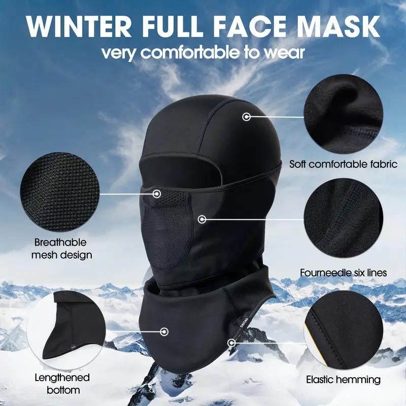 Winter Cycling Face Mask, Warm & Windproof Cycling Face Neck Cover, Sports Cold-proof Skiing Headgear, Mountaineering, Fishing & Fleece Scarf