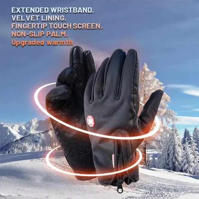 Windproof Winter Gloves Touchscreen Gloves Thermal Warm Gloves for Men and Women ,Sports Gloves With Fleece